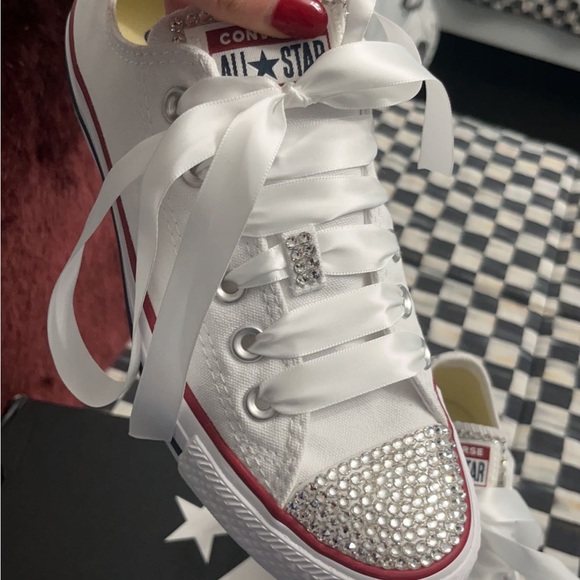 Crystal Converse white sneakers nwot  with box - Picture 8 of 9